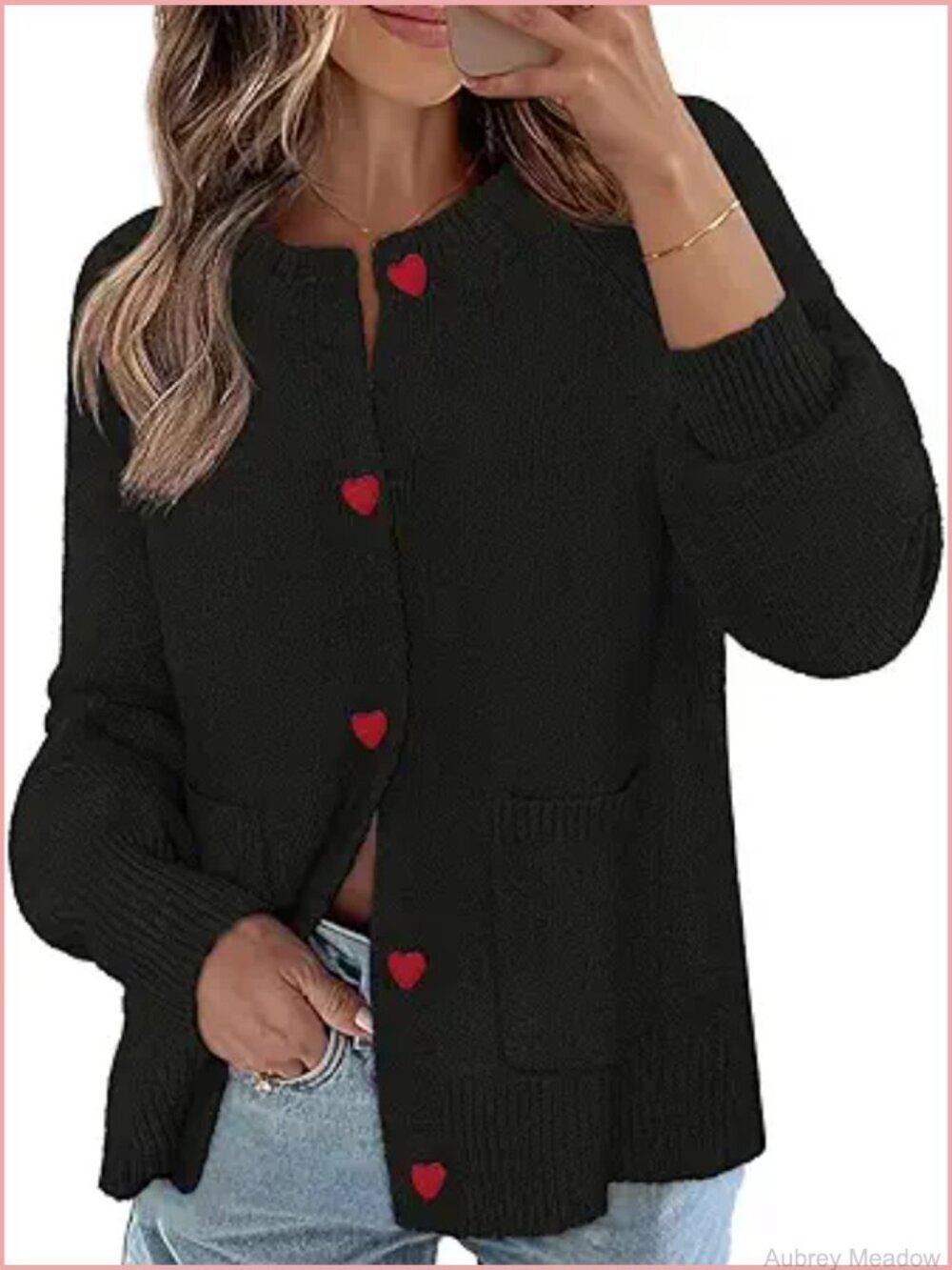 Chunky Knit Cardigan Sweater Open Front Long Sleeve Button Down